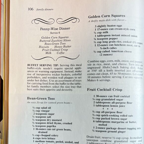 1974 Vintage Better Homes And Gardens Best Buffets Hardcover Cookbook First Ed - Picture 7 of 9